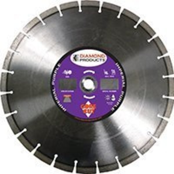 Diamond Products DIAMOND PRODUCTS 96480 Circular Saw Blade, 16 in Dia, Diamond Cutting Edge, Universal Arbor 96480